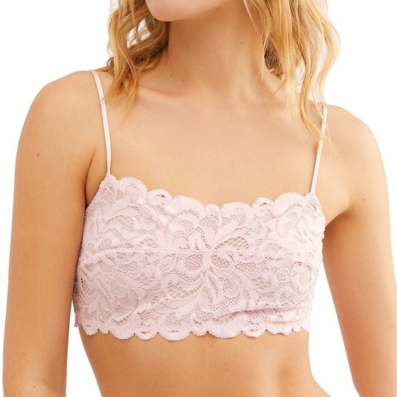 NWT Free People Reese Lace Bralette in Powder Punk - Picture 1 of 6
